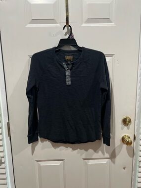 Lucky Brand Black Long-Sleeve Henley